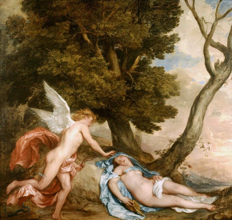 Dyck, Anthony van Cupid and Psyche (mk25) Germany oil painting art